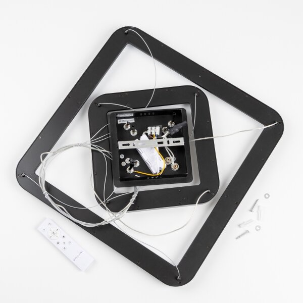 Brilagi - Lampada a sospensione LED dimmerabile con cavo FALCON SLIM LED/78W/230V 50x50 cm nero + telecomando