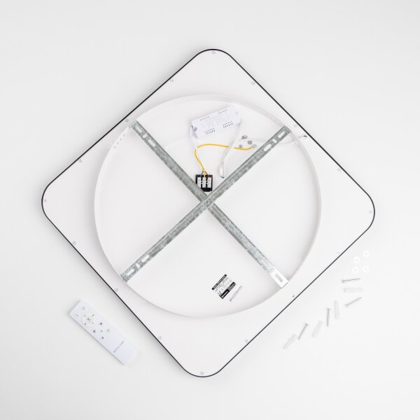 Brilagi - Lampada da soffitto dimmerabile a LED FALCON SLIM LED/50W/230V 50x50 cm nero + telecomando