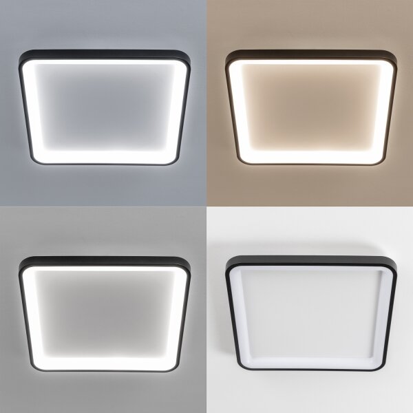 Brilagi - Lampada da soffitto dimmerabile a LED FALCON SLIM LED/50W/230V 50x50 cm nero + telecomando