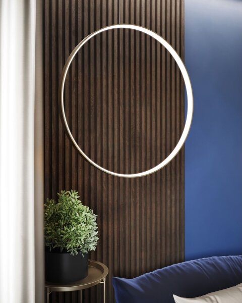 Thoro TH.221 - Lampadario LED a sospensione con filo RIO LED/30W/230V CRI95 4000K diametro 55 cm oro