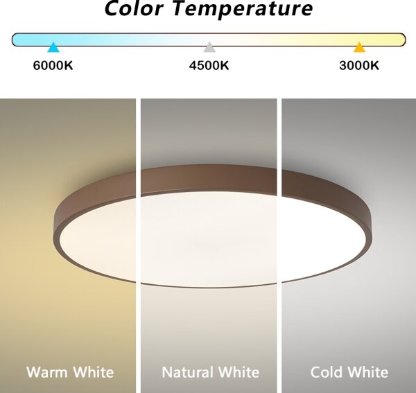 Brilagi - Plafoniera dimmerabile POOL LED/60W/230V 3000-6000K 60 cm marrone + telecomando