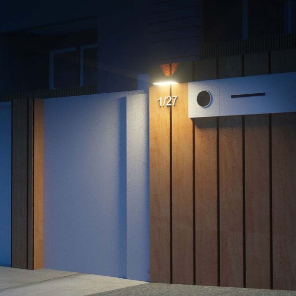 Applique a LED solare con sensore LED/3W/3,7V 3000K/4000K IP65 nero