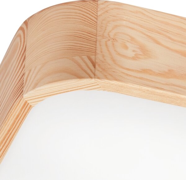 Plafoniera NATURAL SQUARE 4xE27/15W/230V 45x45 cm pino