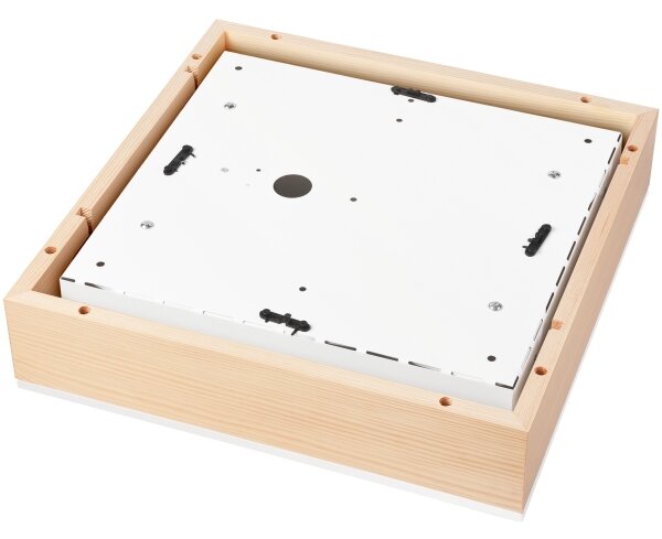 Plafoniera NATURAL SQUARE 4xE27/15W/230V 39x39 cm pino/bianco