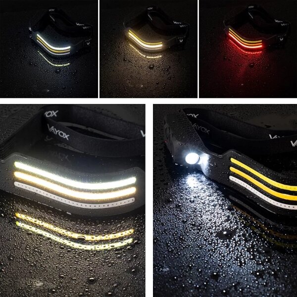 Lampada frontale LED ricaricabile 4xLED/5V IP44 300 lm 1200 mAh