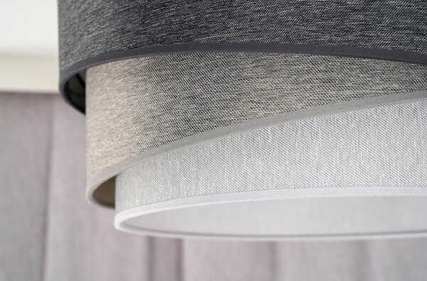 Duolla - Lampadario a plafone KOBO 1xE27/15W/230V diametro 45 cm grigio/bianco