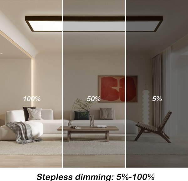 Brilagi-LED Plafoniera da bagno dimmerabile FRAME SMART LED/50W/230V IP44, nero con telecomando