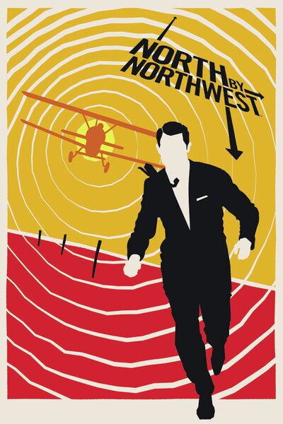 Stampa d'arte North by Northwest - Alfred Hitchcock, (26.7 x 40 cm)