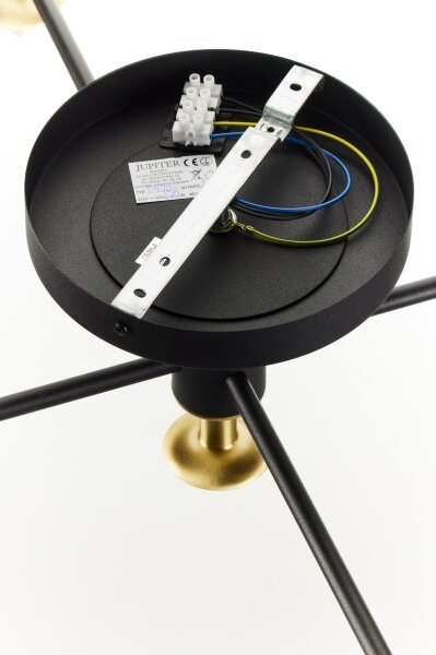 Jupiter 2035 - Lampadario a plafone FIGARO 5xG9/10W/230V nero/oro/beige/limpido
