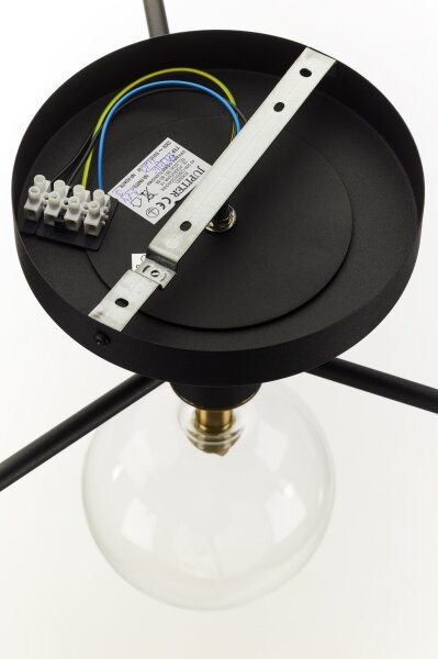 Jupiter 2034 - Lampadario a plafone FIGARO 4xG9/10W/230V nero/oro/beige/limpido