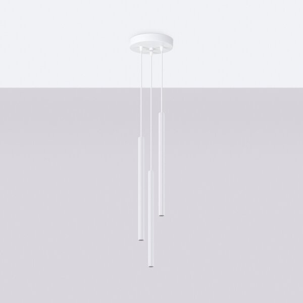 Sollux SL.1340 - Lampadario a sospensione con filo ARCHE 3xG9/8W/230V bianco