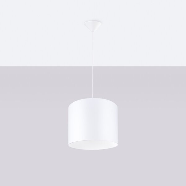 Sollux SL.1403 - Lampadario a sospensione con filo NOVA 1xE27/15W/230V diametro 30 cm bianco