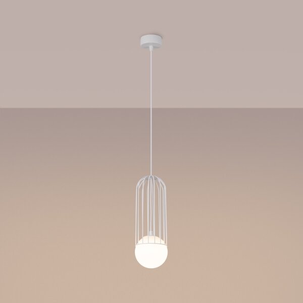 Sollux SL.1331 - Lampadario a sospensione con filo BRINA 1xG9/8W/230V bianco