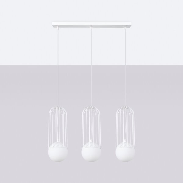 Sollux SL.1333 - Lampadario a sospensione con filo BRINA 3xG9/8W/230V bianco