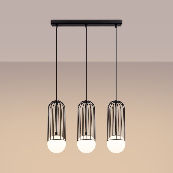 Sollux SL.1334 - Lampadario a sospensione con filo BRINA 3xG9/8W/230V nero