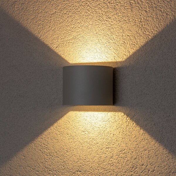 Brilagi - Applique a LED da esterno RONDO LED/6W/230V grigio IP54