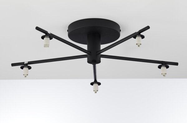 Jupiter 2047 - Lampadario a plafone PRATO 5xG9/10W/230V nero/beige