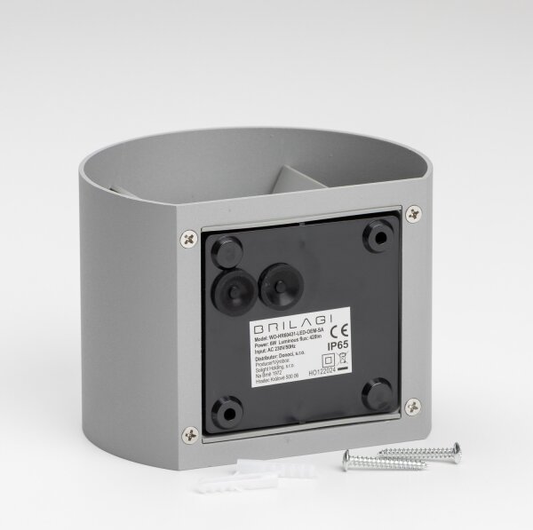 Brilagi - Applique a LED da esterno RONDO LED/6W/230V grigio IP54