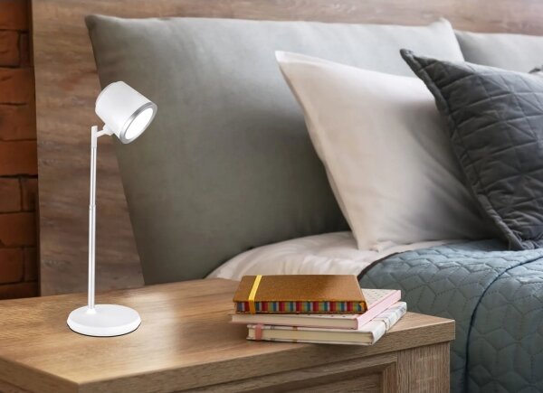 Globo 58454W - Lampada da tavolo LED dimmerabile MEEYA LED/6W/3,7V bianca