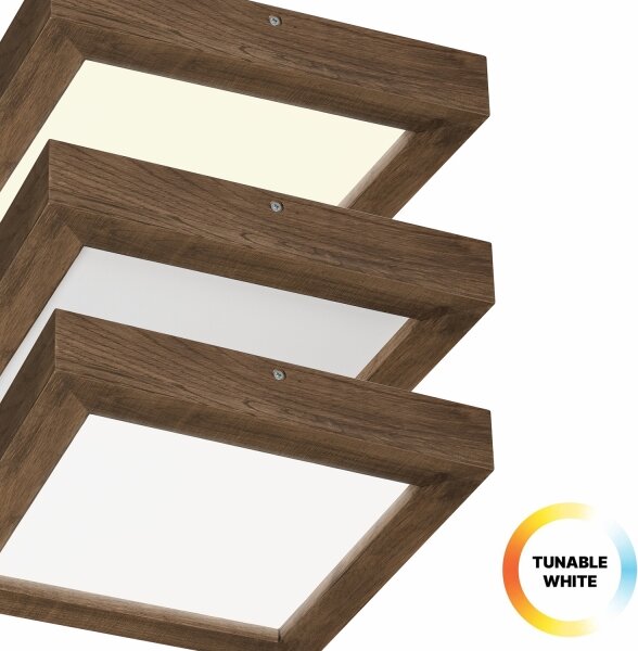 Brilagi-LED Lampada dimmerabile WOODY FRAME LED/24W/230V quercia 30x30 cm IP44 +