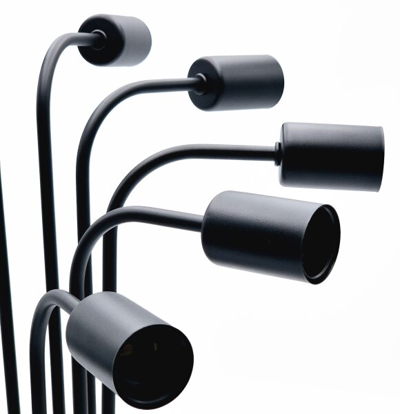 Lampadario a plafone TRINITY 10xE27/15W/230V nero