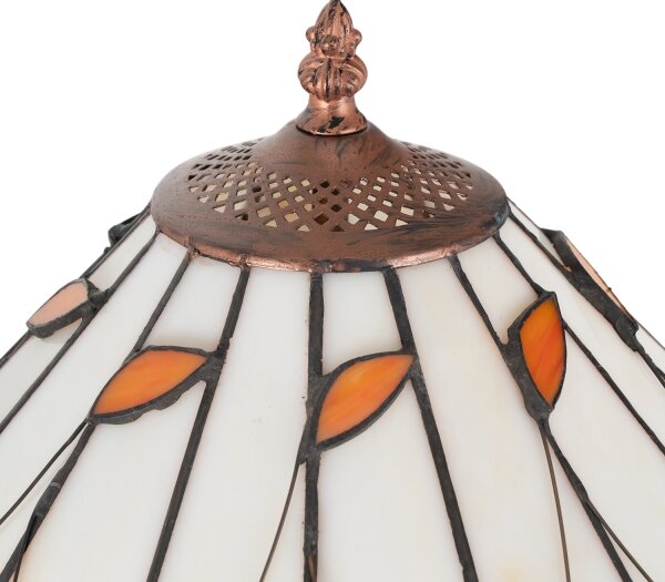 Brilagi - Lampada da terra Tiffany in vetro colorato FOLIA 2xE27/60W/230V