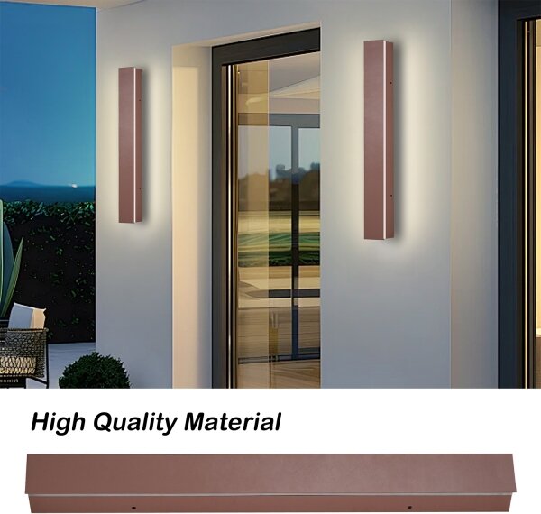 Brilagi - Applique LED da esterno LINEAR LED/12W/230V 3000K IP65 50 cm marrone CRI 90