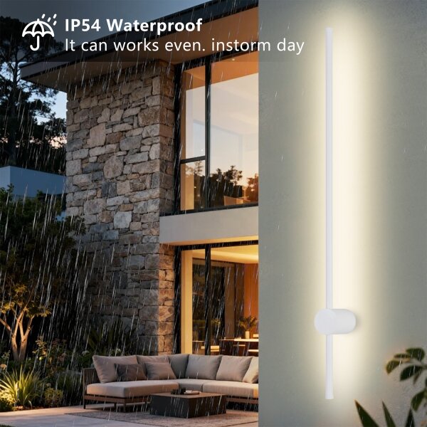 Brilagi - AURA Applique per esterni LED/20W/230V 3000K IP54 97 cm bianca CRI 90
