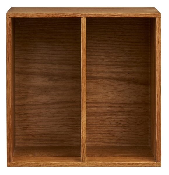 Mensola di colore naturale in rovere massiccio con ripiani multipli 18 cm Townsville – House Nordic
