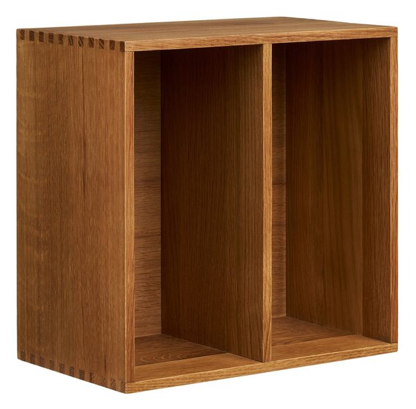 Mensola di colore naturale in rovere massiccio con ripiani multipli 18 cm Townsville – House Nordic