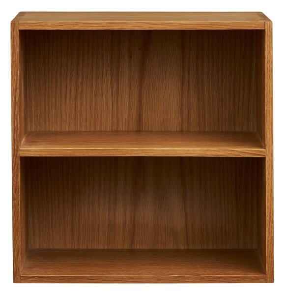 Mensola di colore naturale in rovere massiccio con ripiani multipli 18 cm Townsville – House Nordic