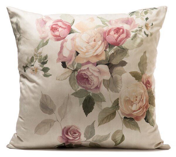 Caleffi Rose E Fiori - Completo Lenzuola Matrimoniale In Cotone 100% - Colore Avorio