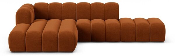 Divano angolare arancione ad angolo sinistro Lupine - Micadoni Home