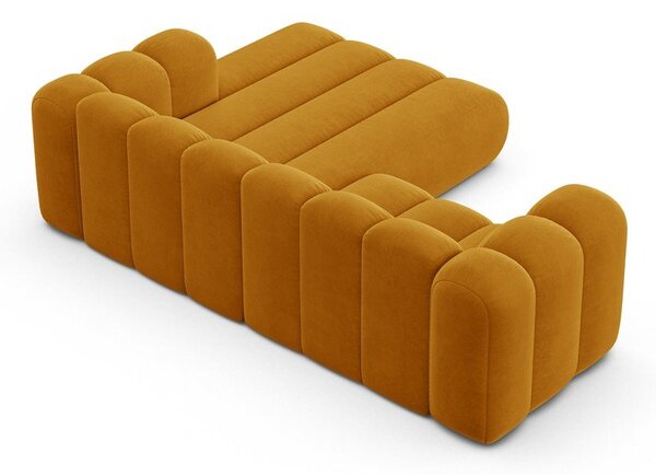 Divano angolare giallo ad angolo destro Lupine - Micadoni Home