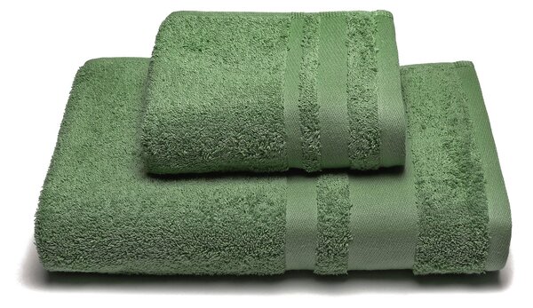 Asciugamano con Ospite in Cotone Soft Verde Caleffi