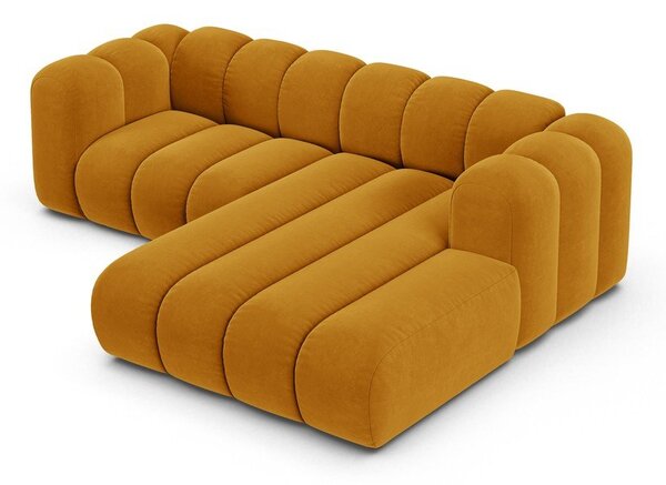 Divano angolare giallo ad angolo destro Lupine - Micadoni Home