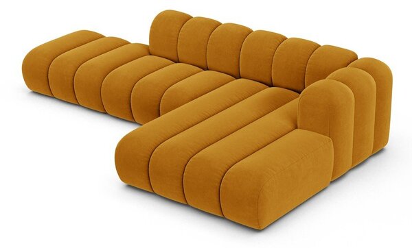 Divano angolare giallo ad angolo destro Lupine - Micadoni Home