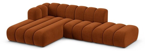 Divano angolare arancione ad angolo sinistro Lupine - Micadoni Home