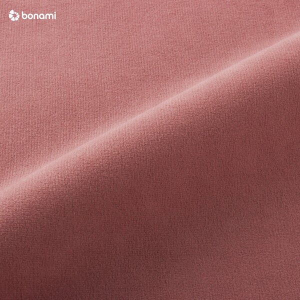 Divano letto angolare in velluto rosa, angolo destro Stylish Stan - Miuform