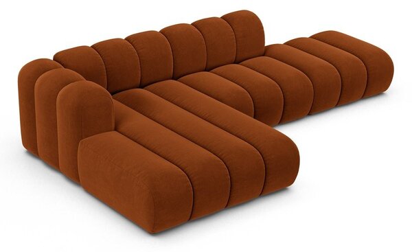 Divano angolare arancione ad angolo sinistro Lupine - Micadoni Home