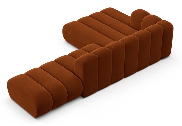 Divano angolare arancione ad angolo sinistro Lupine - Micadoni Home