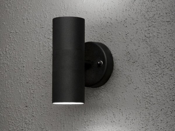 Lampada da parete LED Up Down per l'illuminazione di facciate, lampada da esterno 17 cm, nera