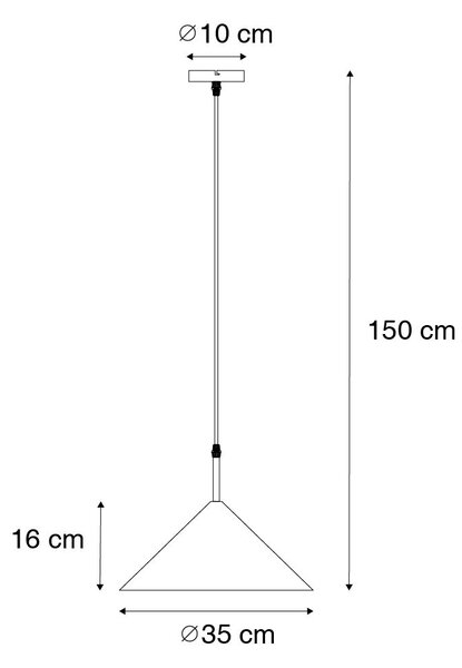 Lampada a sospensione di design gialla - Triangolo