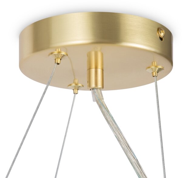 Lampadario Contemporaneo Dallas Metallo Bianco 11 Luci Diffusori Vetro Bianco
