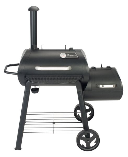 LANDMANN Smoker Vinson 200 - nero - Accessori per esterni, articoli per barbecue, accessori per il tempo libero, ideali per l'area barbecue e per l'uso all'aperto