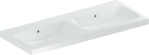 Geberit iCon Light lavabo double, 120 cm x 48 cm, sans trou pour robinetterie, avec trop-plein,501838, 501.838.00.3, 501.838.00.3