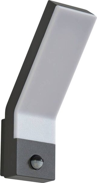 Lindby LED applique da esterno Korvik, 26 cm, antracite, sensore