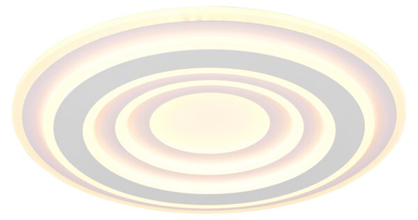 LED, plafoniera, metallo, bianco, telecomando, dimmerabile, H 5,5 cm