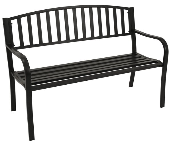 Panchina da giardino DEGAMO NEWPORT a 2 posti 127 cm, metallo nero