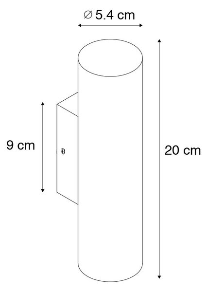 Lampada da parete moderna in bronzo a 2 luci - Jeana